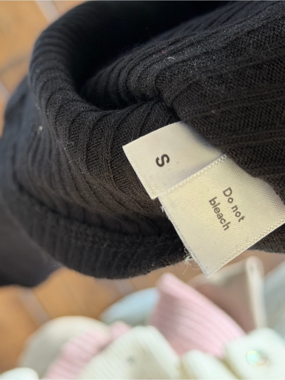 Reformation Black Ribbed Button-Front V-Neck Top - Picture 4 of 4